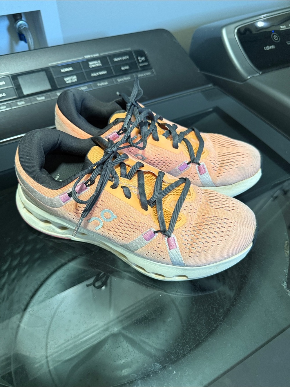 On Running orange and Black Women's Athletic Shoes